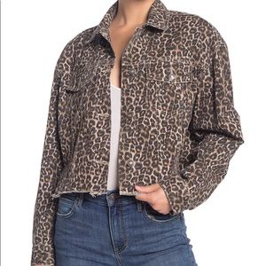 free people cheetah denim jacket